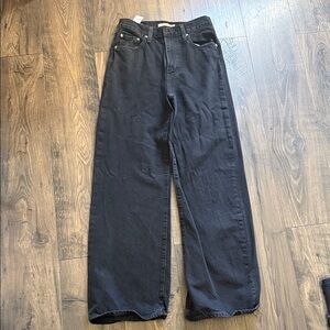Levi’s Women’s Ribcage Wide leg black jeans